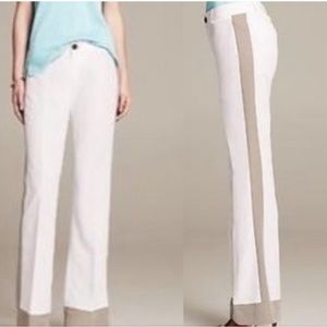 NWT Banana Republic Wide Leg Tuxedo Stripe Trousers